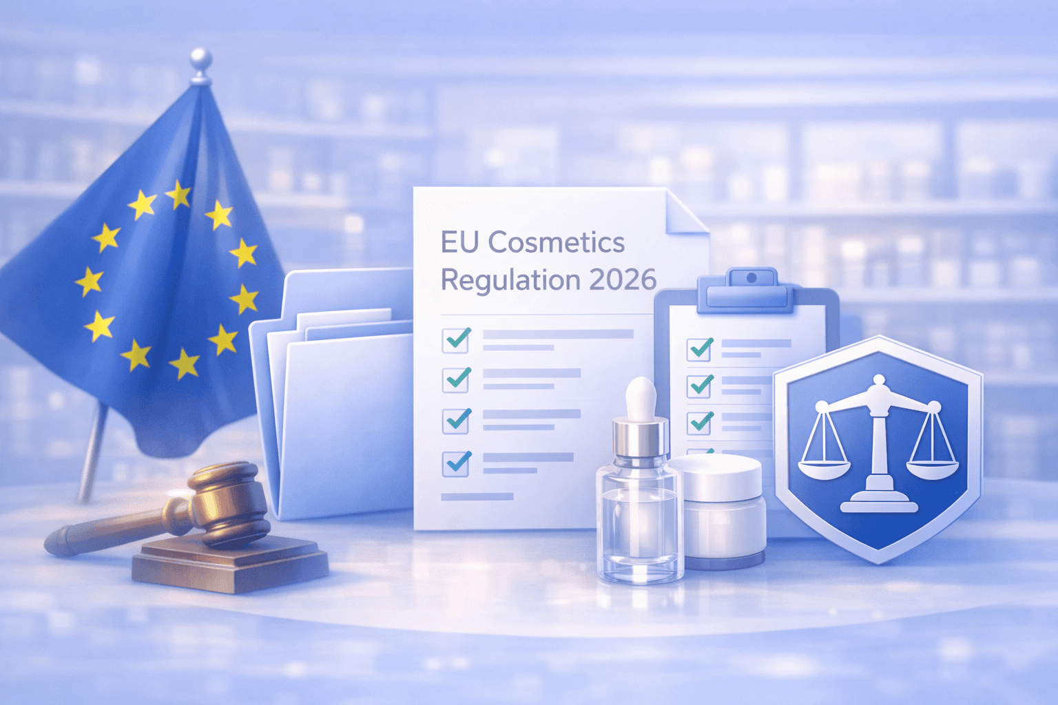 EU Cosmetics Regulation 2026 — overview of regulatory changes for cosmetics manufacturers with a timeline and checklist