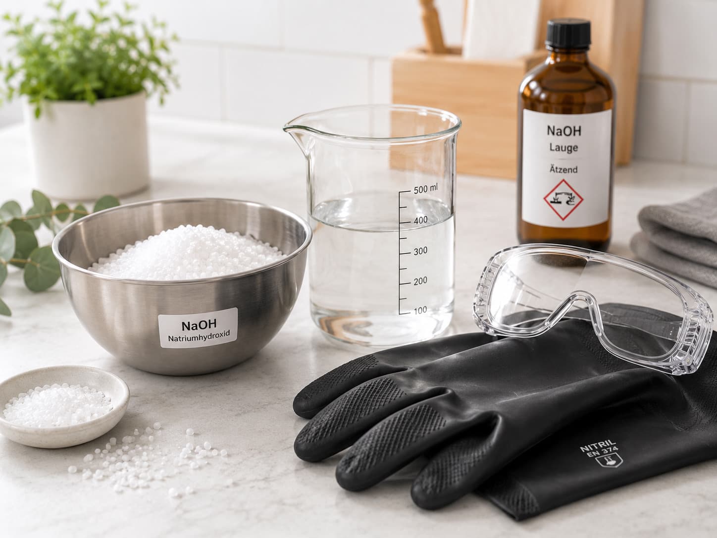 Handling lye safely